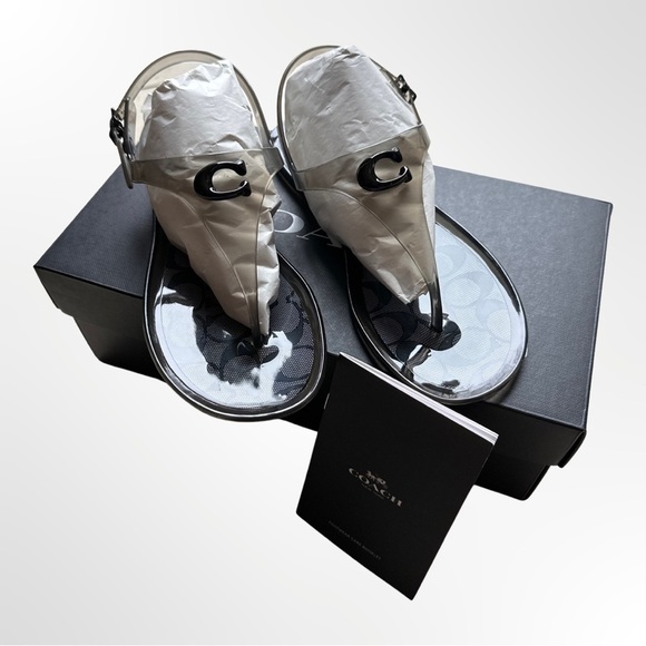 NEW Coach Natalee Jelly Slingback Thong Sandals - Picture 2 of 5
